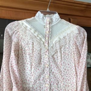 VTG Gunne Sax floral lace dress